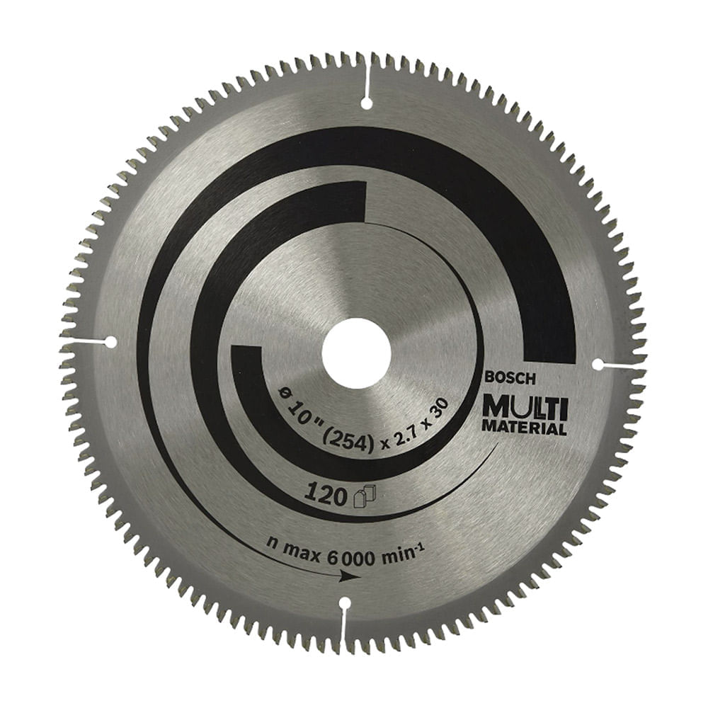 Disco de sierra circular multimaterial Bosch 254-30mm 120 dientes