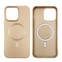 Case para Iphone 14 pro max con magsafe, metalizado dorado