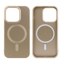 Case para Iphone 14 pro con magsafe, metalizado dorado