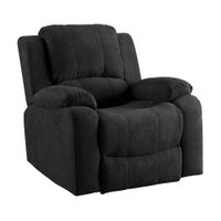 Sillón Reclinable Microfibra 1 Cuerpo Negro