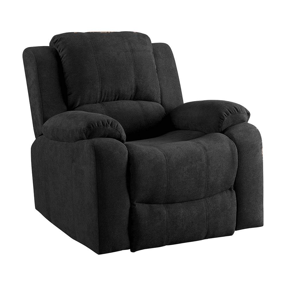Sillón Reclinable Microfibra 1 Cuerpo Negro