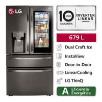 Refrigeradora LG French Door 679L InstaView con Fábrica de hielos dual Craft Ice LM85SXD Acero inoxidable Negro