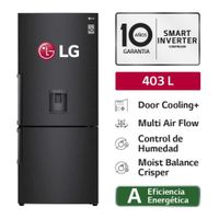 Refrigeradora LG Bottom Freezer 403 L GB41WGT Negro Matte