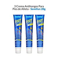 3 Crema Antihongos Para Pies de Atleta - Semifun 20g