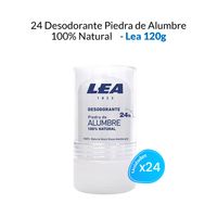 24 Desodoarnte Piedra de Alumbre 100% Natural - Lea 120g