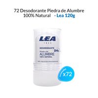 72 Desodoarnte Piedra de Alumbre 100% Natural - Lea 120g