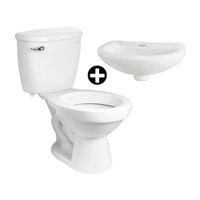 COMBO Lavatorio Punta Sal Bl + Taza y tanque Punta Sal Bl