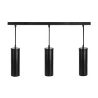 Colgante Tubo 3 Luces Negro Gu10