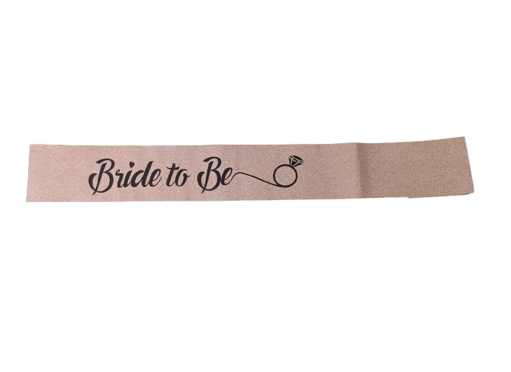 Banda escarchada para la novia despedida de soltera Bride to be oro rosa