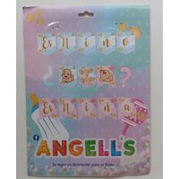 Cadeneta banner banderines gender reveal
