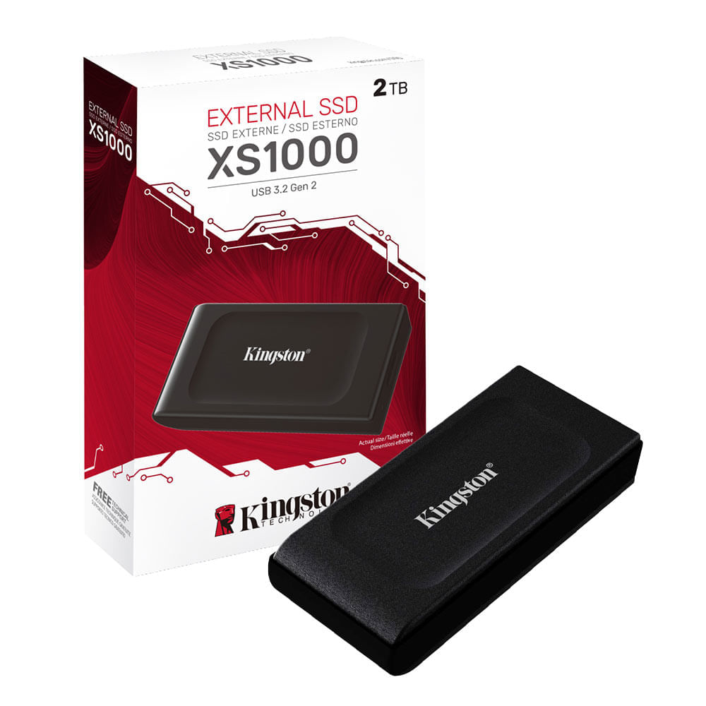 SSD externo Kingston XS1000 2TB, USB 3.2, Gen2