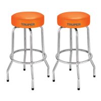 Banco bar, asiento giratorio  acero cromado, 2 unidades Truper
