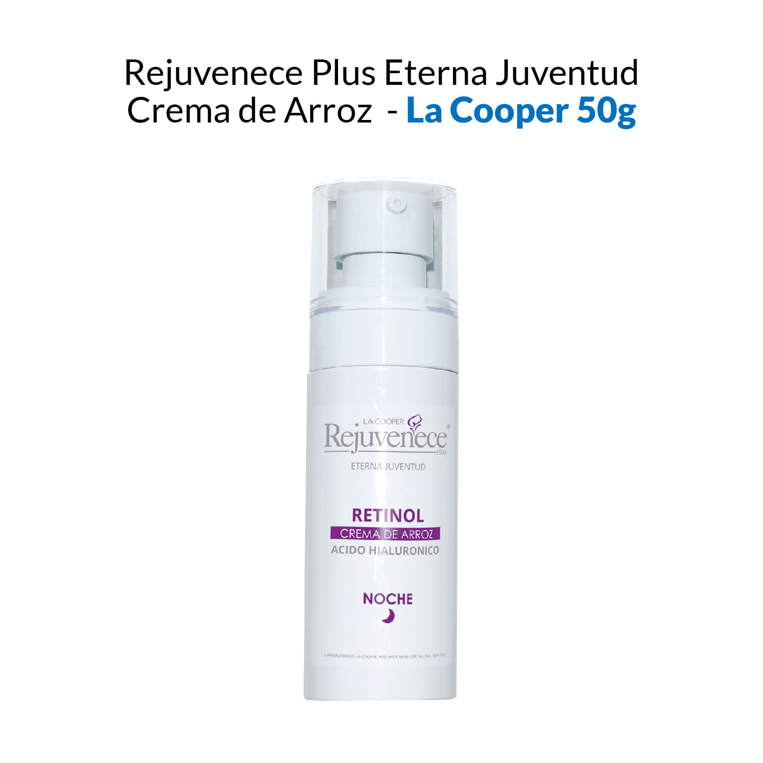 Rejuvenece Plus Eterna Juventud Crema de Arroz - La Cooper 50g