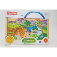Rompecabezas Madera Fisher Price 12 Piezas Dinosaurios