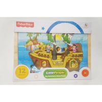 Rompecabezas Madera Fisher Price 12 Piezas Barco Pirata
