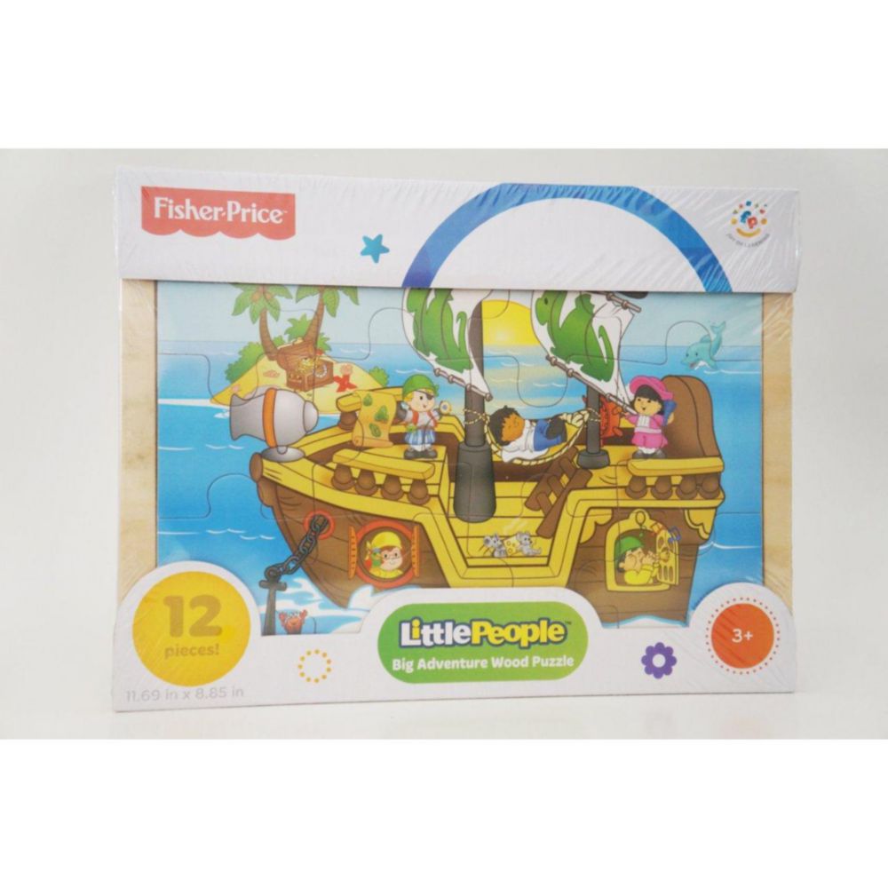 Rompecabezas Madera Fisher Price 12 Piezas Barco Pirata