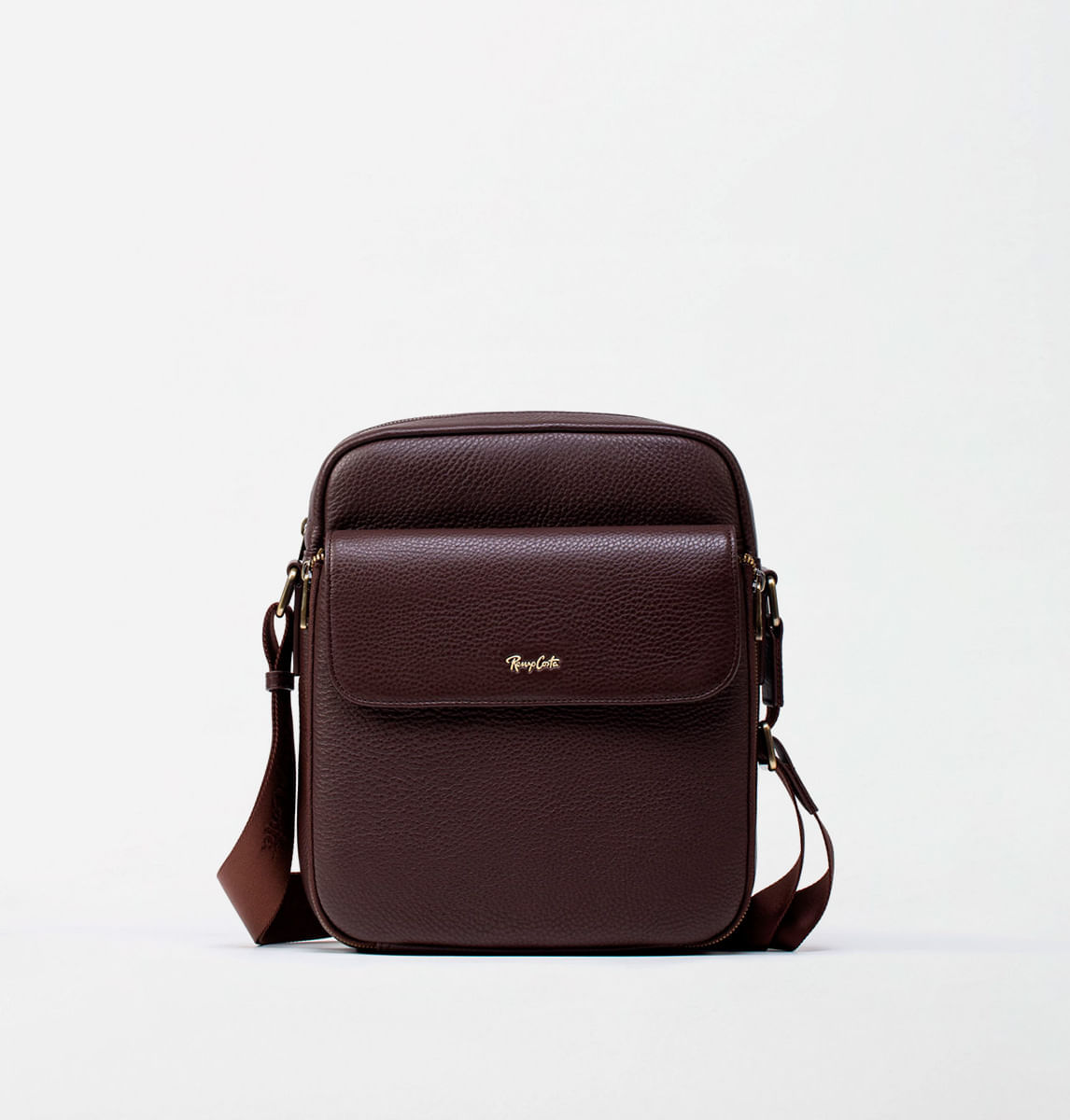 MORRAL DE ESTILO CASUAL EN CUERO GRABADO