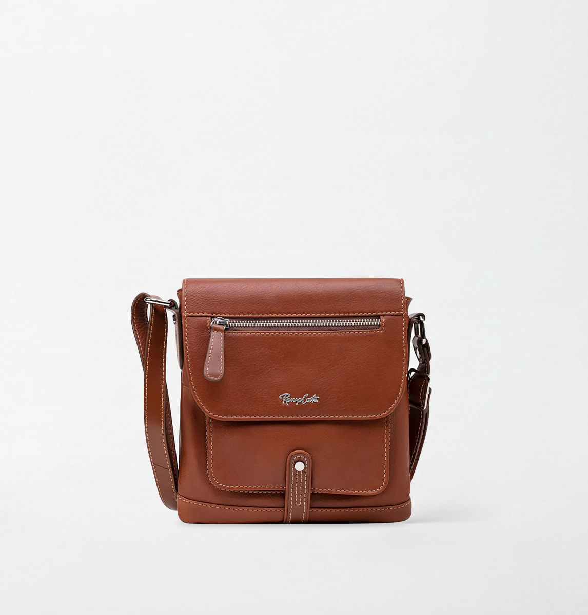 MORRAL MEDIANO EN CUERO COLOR ENTERO