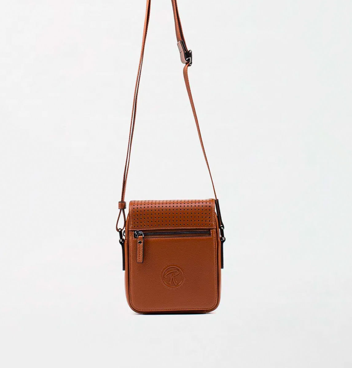 MORRAL PEQUEÑO CON LOGO DE MARCA EMBOZADO