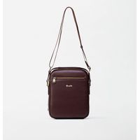 MORRAL MEDIANO EN CUERO GRABADO