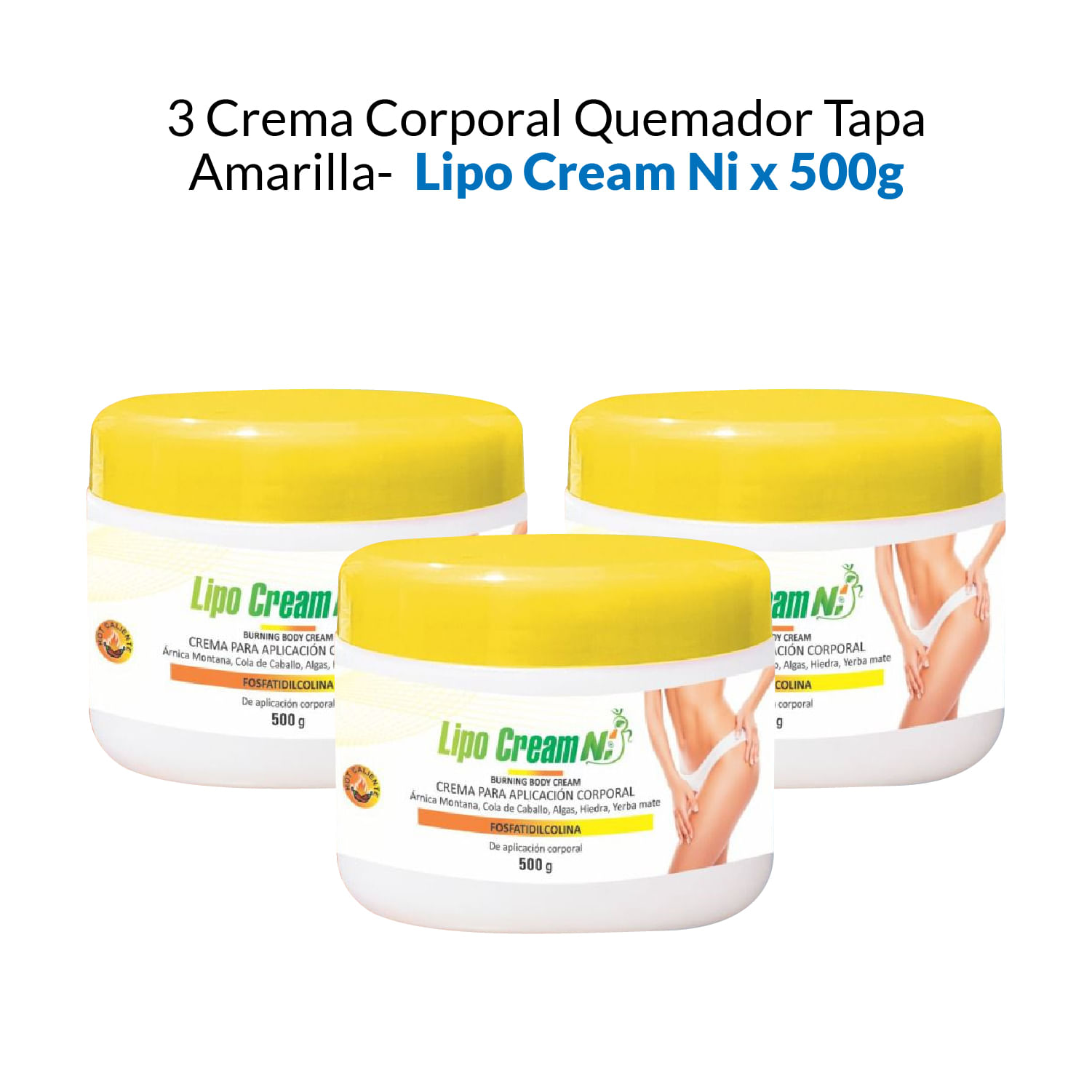 3 Crema reductora Lipo Cream - Tapa Amarilla