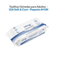 Toallitas Húmedas para Adultos - Lea Soft & Care - Paquete 64 unid