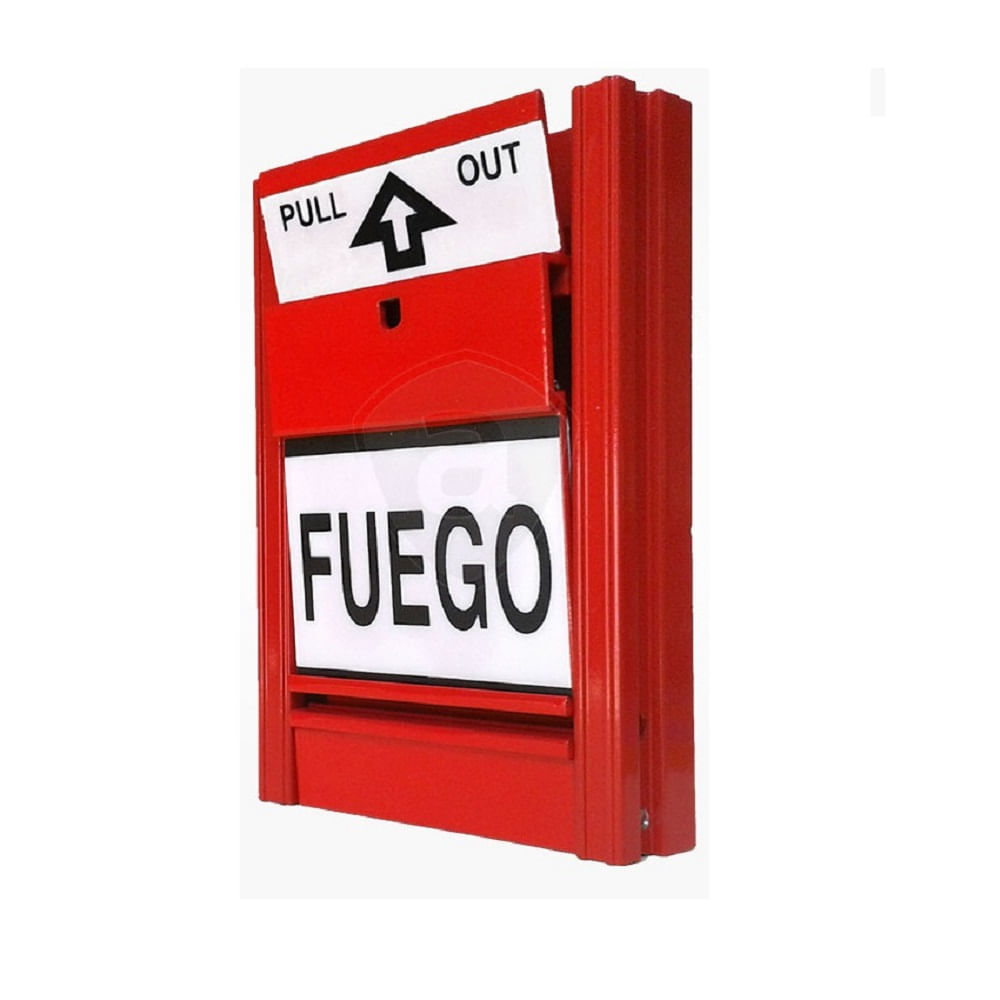 Palanca Estación Manual Em-101 Conv. Roja Incendio Fuego