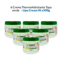 6 Crema Corporal Thermohidratante Tapa Verde- Lipo Cream Ni 500gr