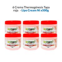 6 Crema Thermogénesis Tapa roja - Lipo Cream NI 500gr