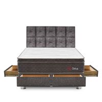 Dormitorio Sirius Con 4 Cajones Queen + Cabecera Kimiko
