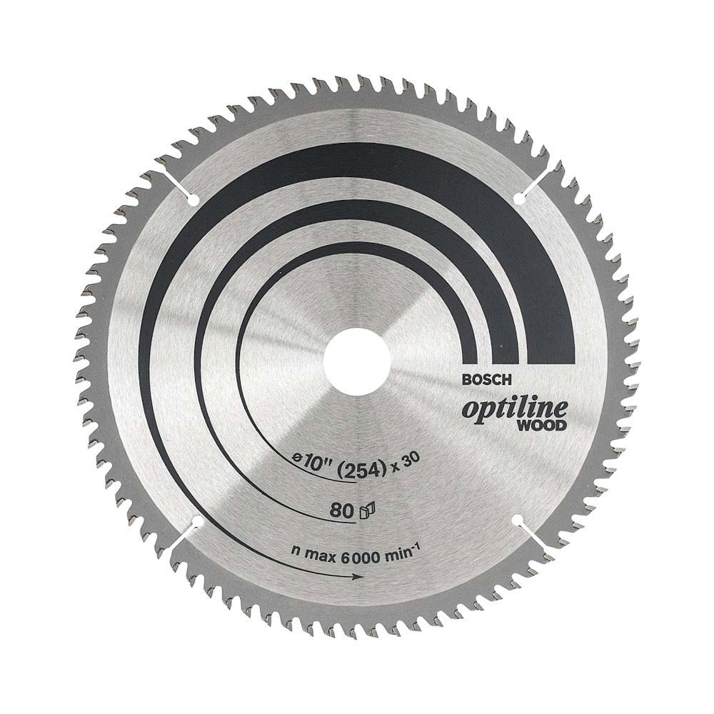 Disco Sierra Bosch 10'' x80 D Optiline