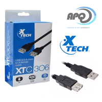 Cable USB 4.5m 2.0 Macho A a Hembra A 30 AWG Xtech-306