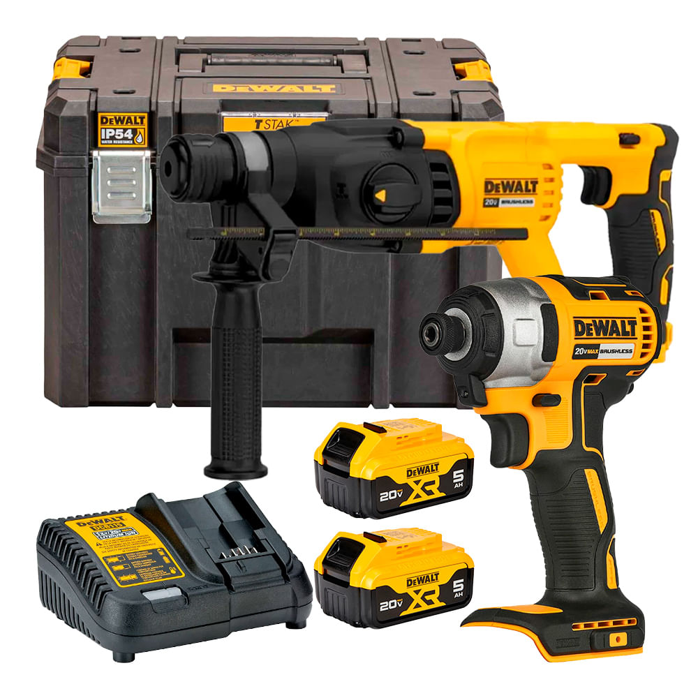 Combo Rotomartillo + Impacto Dewalt 20v DCK260D1P1T