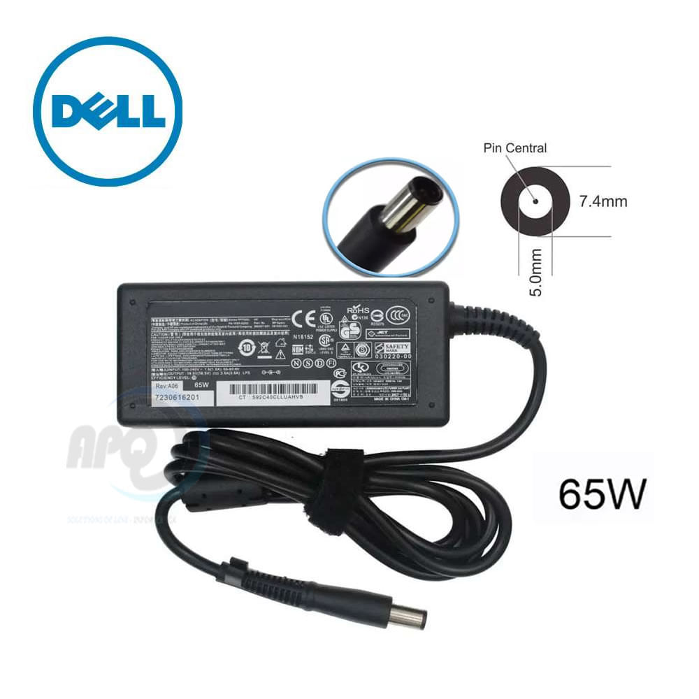 Cargador Laptop Dell 19.5V 3.34A 7.4x5.0mm 65W Punta Gruesa