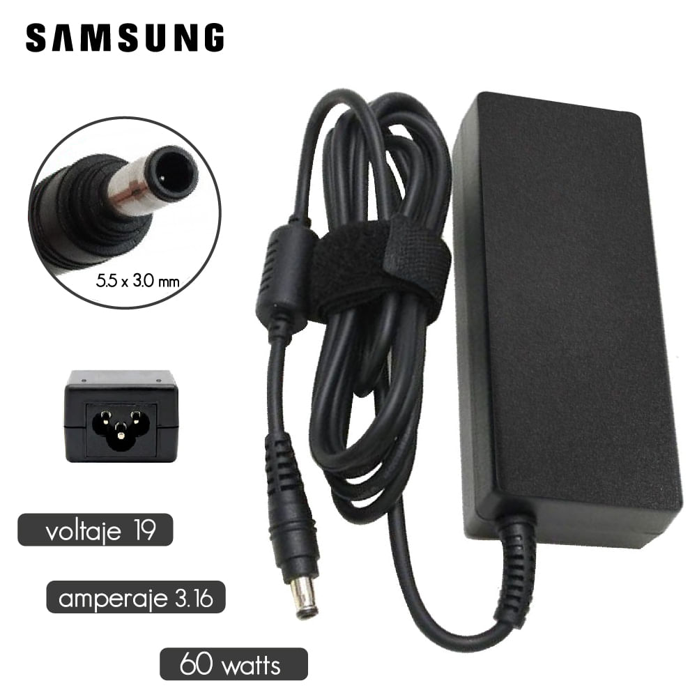 Cargador Laptop Samsung 19V 3-16A 5-5x3-0mm 60W