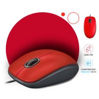 Mouse Logitech M110 Silent USB Rojo