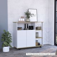 Meson De Cocina Bi-Color 2 Puertas - Blanco / Duna