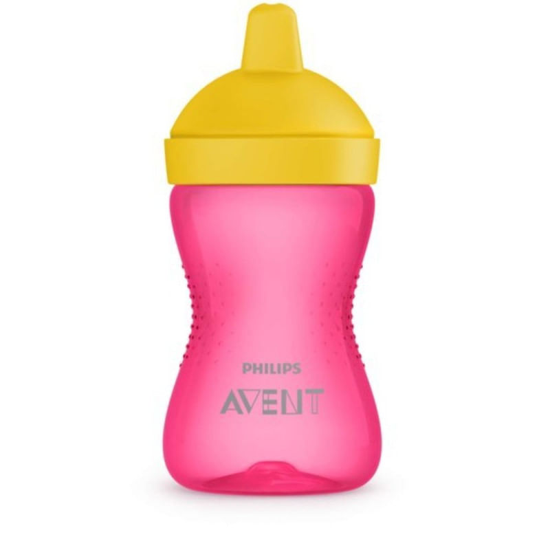 TOMATODO CON BOQUILLA RÍGIDA PHILIPS AVENT 300ml/ 10oz - ROSADO