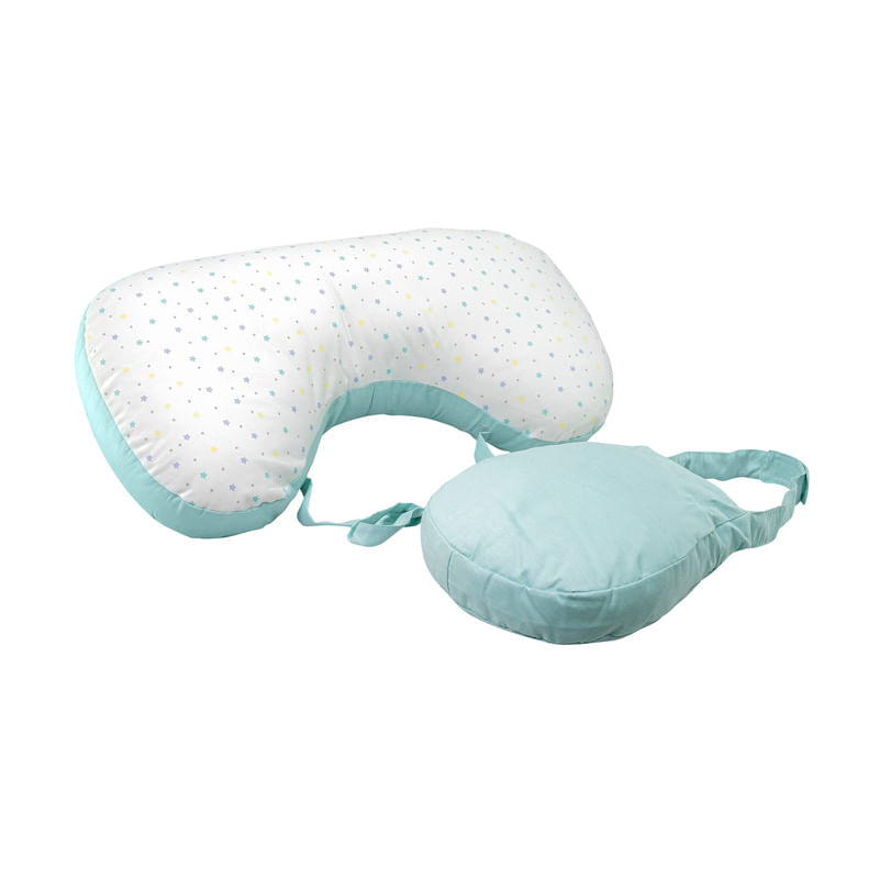ALMOHADA LACTANCIA DOBLE APOYO STARS VERDE INFANTI
