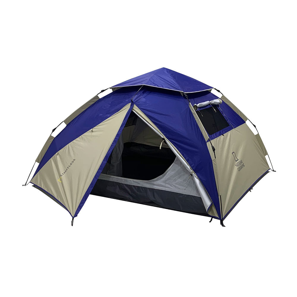 Carpa Camping Nat Geo Fiordland 4 Personas Azul/Beige