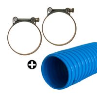 Kit Manguera Succión 3""x7m + 2 Abrazaderas Home Tools