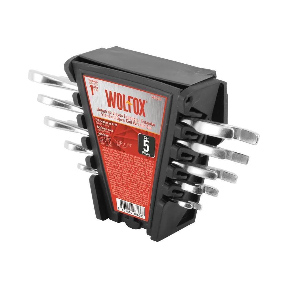 Juego de 5 llaves española Boca Fija Milimétrica WF0204 Wolfox
