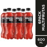 Rehidratante POWERADE Multifrutas Botella 600ml Paquete 6un