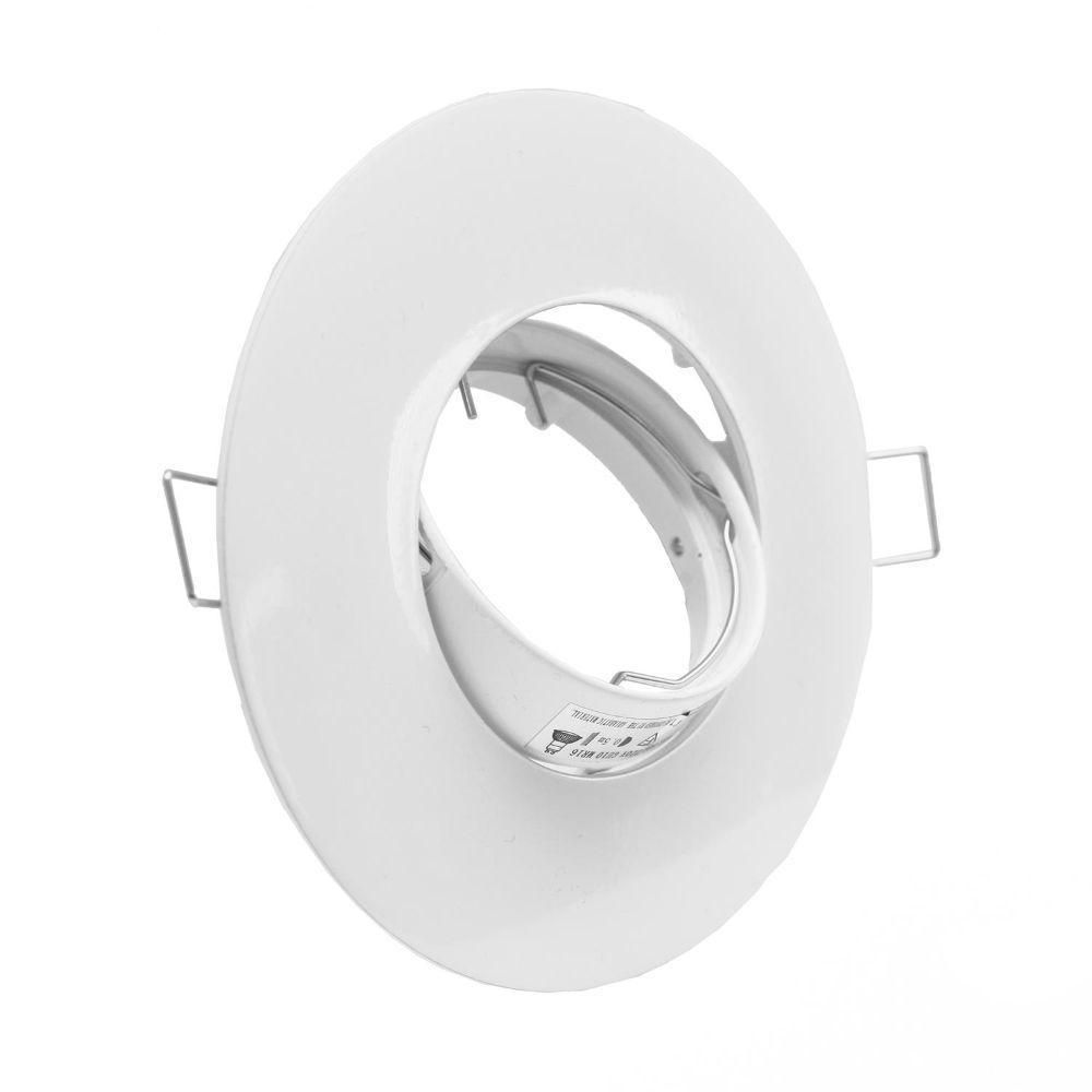 Set X 6 Spot Zamac Redondo 11 cm Blanco C/Soquet Gu10