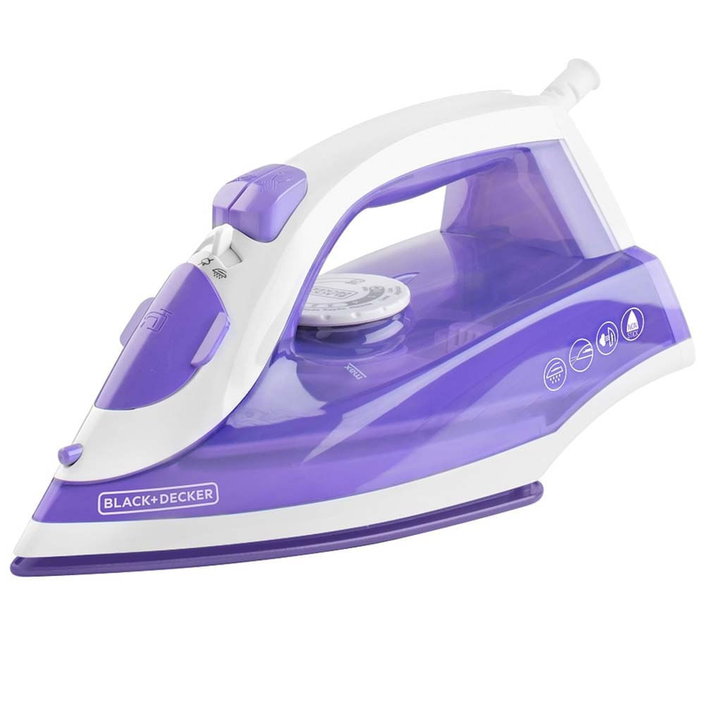 Plancha a Vapor BLACK AND DECKER TrueGlide IRBD204 Morado y Blanco