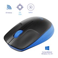 Mouse Inalámbrico Logitech M190 Full Size Blue