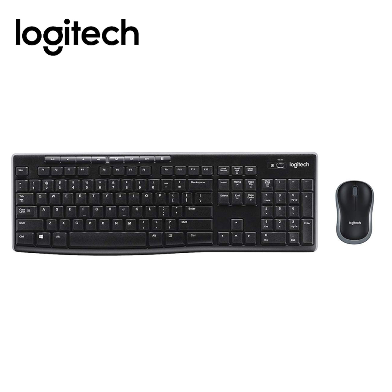 Kit Logitech Teclado + Mouse MK270 Negro Inalámbrico