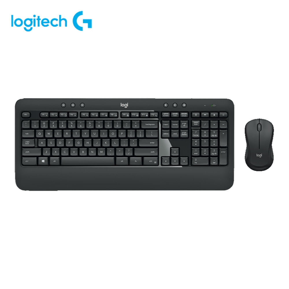Kit Teclado Logitech Advanced + Mouse Mk540 Wireless Black