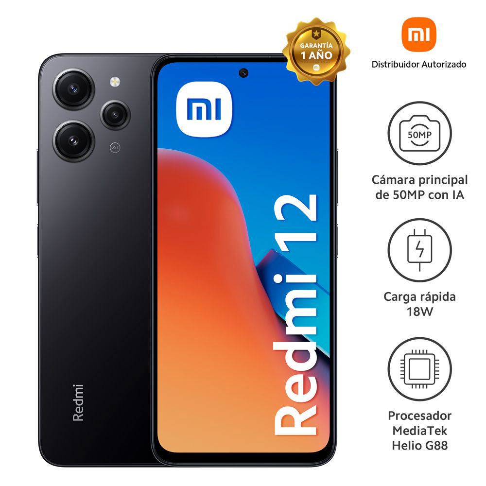 Celular Xiaomi Redmi 12 6.67"" 4GB RAM 128GB Midnight Black