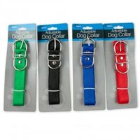 Collar para perro ajustable de nylon tejida - Azul